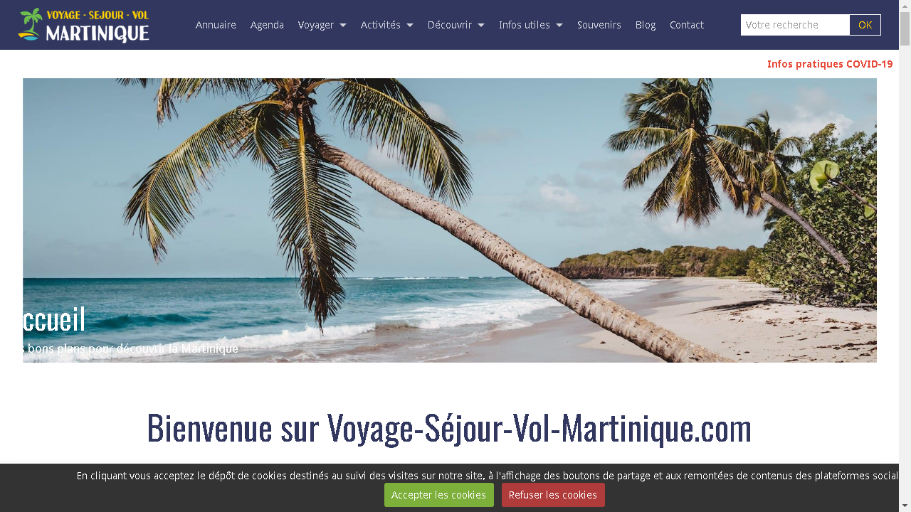 Capture d'écran de http://www.voyage-sejour-vol-martinique.com/